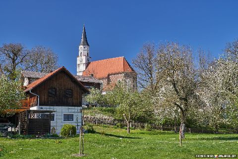 Gemeinde Waldkraiburg Landkreis Mühldorf Ebing Filialkirche St. Martin (Dirschl Johann) Deutschland MÜ